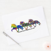 Wilde IJslandse Ovale Sticker (Envelop)