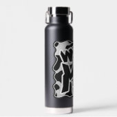 Wilde ik Black en White Animal Print Waterfles (Voorkant)