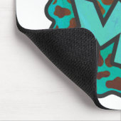 Wilde ik Dalmatian Brown en Blauwgroen design Muismat (Hoek)