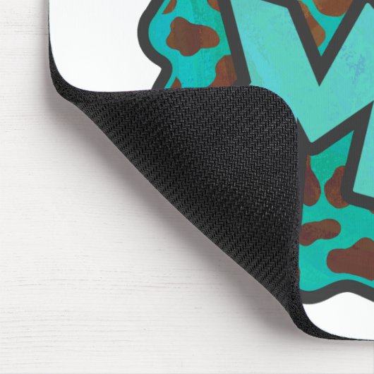 Wilde ik Dalmatian Brown en Blauwgroen design Muismat (Hoek)