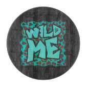 Wilde ik Dalmatian Brown en Blauwgroen design Snijplank (Voorkant)