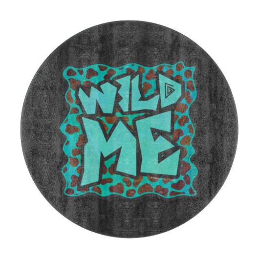 Wilde ik Dalmatian Brown en Blauwgroen design Snijplank (Voorkant)