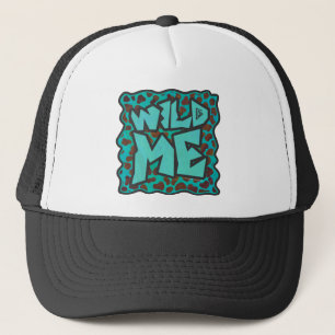Wilde ik Dalmatian Brown en Blauwgroen design Trucker Pet