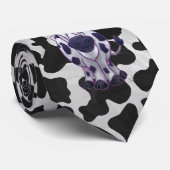 Wilde ik Kow Black en White Stropdas (Opgerold)