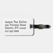 Wilde ik Snake Black en Red Print Bagagelabel (Achterkant horizontaal)