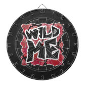 Wilde ik Snake Black en Red Print Dartbord (Voorkant)