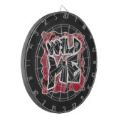 Wilde ik Snake Black en Red Print Dartbord (Voorkant Links)