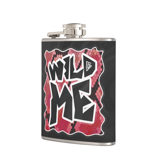 Wilde ik Snake Black en Red Print Heupfles (Links)
