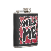 Wilde ik Snake Black en Red Print Heupfles (Rechts)