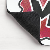 Wilde ik Snake Black en Red Print Muismat (Hoek)