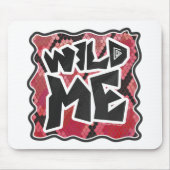 Wilde ik Snake Black en Red Print Muismat (Voorkant)