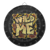 Wilde ik Snake Brown and Gold Print Dartbord (Voorkant)