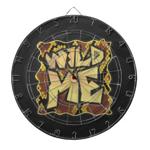 Wilde ik Snake Brown and Gold Print Dartbord