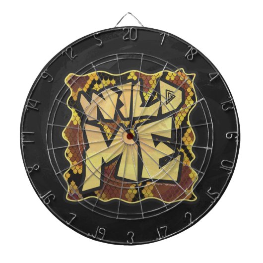 Wilde ik Snake Brown and Gold Print Dartbord (Voorkant)