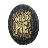 Wilde ik Snake Brown and Gold Print Dartbord (Voorkant Rechts)