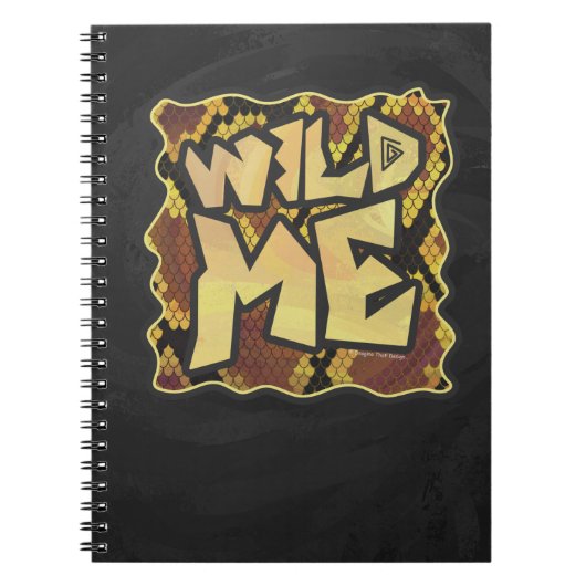 Wilde ik Snake Brown and Gold Print Notitieboek (Voorkant)