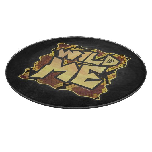 Wilde ik Snake Brown and Gold Print Snijplank (Hoek)