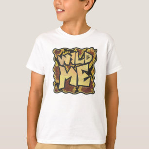 Wilde ik Snake Brown and Gold Print T-shirt