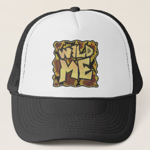 Wilde ik Snake Brown and Gold Print Trucker Pet