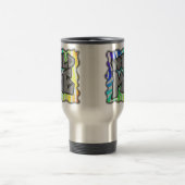 Wilde ik Zebra Regenboog en Witte Druk Reisbeker (Center)