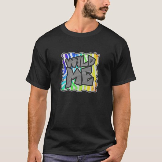 Wilde ik Zebra Regenboog en Witte Druk T-shirt (Voorkant)