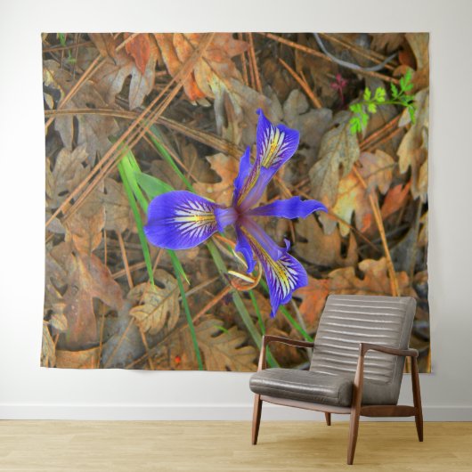 Wilde iris bloeien..... wandkleed (In Situ (horizontaal))