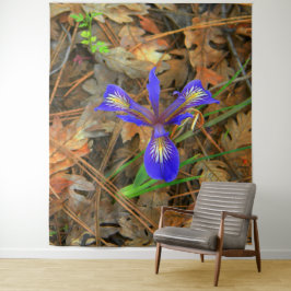 Wilde iris bloeien..... wandkleed