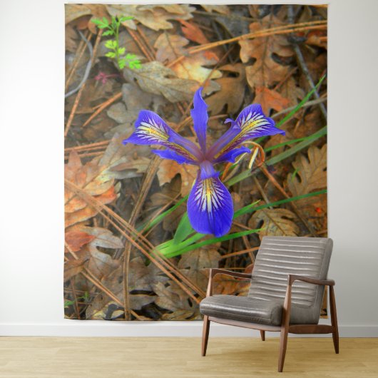 Wilde iris bloeien..... wandkleed (In situ)