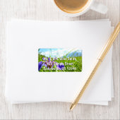Wilde Iris en Alaskisch Landschap Etiket (Insitu)