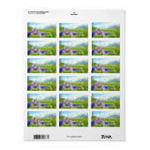 Wilde Iris en Alaskisch Landschap Etiket (Full Sheet)