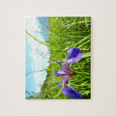 Wilde Iris en Alaskisch Landschap Legpuzzel (Verticaal)