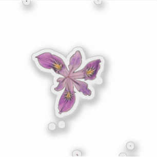 Wilde iris transparant sticker
