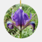 Wilde Iris-versiering Keramisch Ornament (Achterkant)