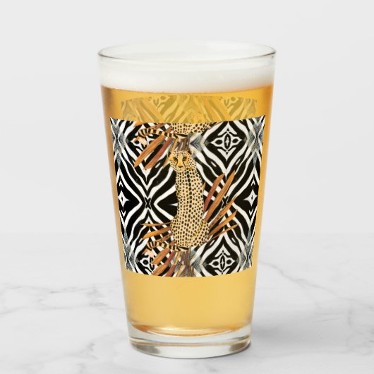 Wilde jachtluipaard  glas (Voorkant gevuld)