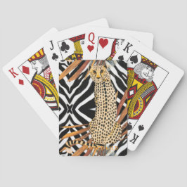 Wilde jachtluipaard  pokerkaarten