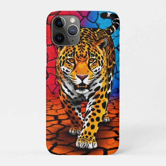 🐾 Wilde Jaguar op droge aarde Dramatische natuur Case-Mate iPhone Case (Achterkant)