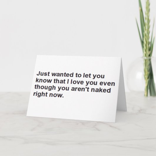 wilde je alleen maar laten weten dat ik van je hou kaart (Voorkant)