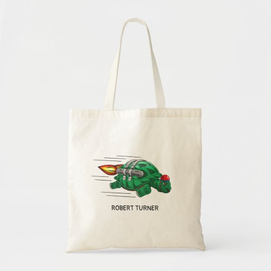 Wilde jetpackrit van de schildpad tote bag (Voorkant)