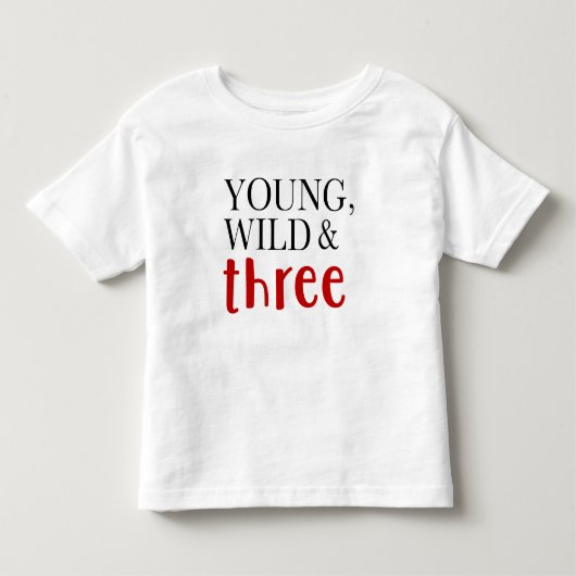 Wilde, Jonge en Drie Kinder Shirts (Voorkant)
