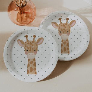 Wilde Jonge Jongens Safari Giraffe Stippen Papieren Bordje