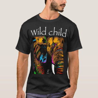 Wilde jonge olifantenregenboogdieren t-shirt