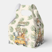 Wilde jongens verjaardag safari dieren voorkeur do bedankdoosjes (Voorkant Zijde)