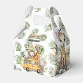 Wilde jongens verjaardag safari dieren voorkeur do bedankdoosjes (Voorkant Zijde)