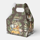 Wilde jongens verjaardag safari dieren voorkeur do bedankdoosjes (Voorkant Zijde)