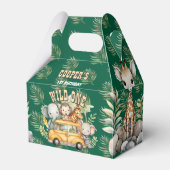 Wilde jongens verjaardag safari dieren voorkeur do bedankdoosjes (Voorkant Zijde)