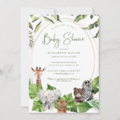 Wilde Jungle Dieren | Baby Shower Kaart (Voorkant)