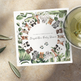 Wilde Jungle Dieren | Baby Shower Servet