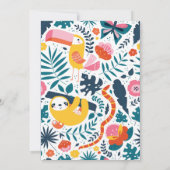 Wilde Jungle Dieren Baby Shower | Wit Kaart (Achterkant)