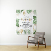 Wilde Jungle/Safari Baby Shower Foto Achtergrond Wandkleed (In situ)