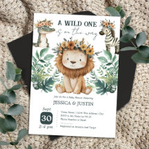 Wilde jungle Safari baby shower waterverf boho